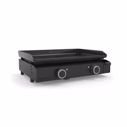 Plancha électrique FORGE ADOUR ACIER BASE 60A noir 2 brûleurs à poser, 57.5x37.9 cm - TU