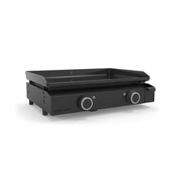 Plancha électrique FORGE ADOUR ACIER BASE 60A noir 2 brûleurs à poser, 57.5x37.9 cm - TU