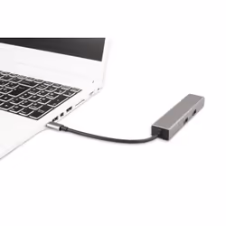 CoolBox Hub miniDOCK4 USB-C Avec fil USB 3.2 Gen 1 (3.1 Gen 1) Type-C Acier