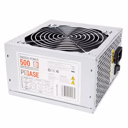PCCASE EP-500, 500 W, 220 V, 50 - 60 Hz, 5 A, +12V,+3.3V,+5V,+5Vsb,-12V, 20 A
