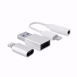 CoolBox COO-CKIT-APPL, 3.5 mm, Lightning, 0,07 m, Blanc