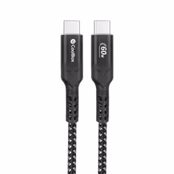CoolBox COO-CAB-UC-60W Câble USB USB-C 1,2 m Noir, Argent - Vue supplémentaire 2