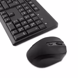 CoolBox COO-KTR-02W clavier Souris incluse RF sans fil QWERTY Espagnole Noir