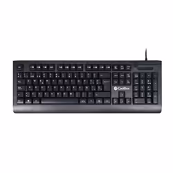 CoolBox COO-TEC04DNI, Taille réelle (100 %), USB, Clavier à membrane, QWERTY, Noir
