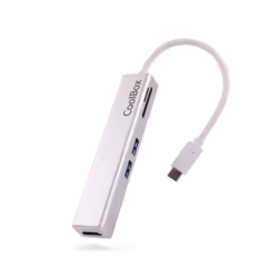 CoolBox miniDock USB-C Lite, Avec fil, USB 3.2 Gen 1 (3.1 Gen 1) Type-C, Blanc, MicroSD (TransFlash), SD, Aluminium, Universe ...