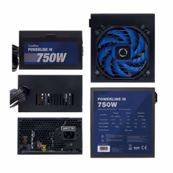 CoolBox Powerline III 750 unité d'alimentation d'énergie 750 W 20+4 pin ATX ATX Noir