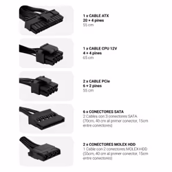 CoolBox Powerline III 750 unité d'alimentation d'énergie 750 W 20+4 pin ATX ATX Noir - Vue supplémentaire 4