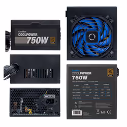 CoolBox CoolPower 750W unité d'alimentation d'énergie 20+4 pin ATX ATX Noir