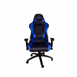 Deep Gaming Deep Command II, Siège de jeu sur PC, Siège rembourré, Dossier rembourré, Noir/Bleu, Nylon, Noir