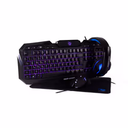 Deep Gaming DG-KTRAA-10, Taille réelle (100 %), USB, QWERTY, LED, Noir, Souris incluse