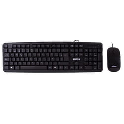 Nilox NXKME000004 clavier Souris incluse USB QWERTY Espagnole Noir