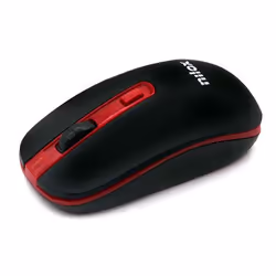 Nilox MOUSE WIRELESS BLACK/RED 1000 DPI souris Wi-Fi Optique 1600 DPI