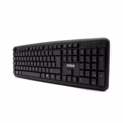 Nilox NXKBE000002 clavier USB QWERTY Espagnole Noir