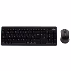 Nilox NXKMWE0001, Taille réelle (100 %), RF sans fil, QWERTY, Noir, Souris incluse