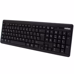 Nilox NXKMWE0001 clavier Souris incluse RF sans fil QWERTY Espagnole Noir