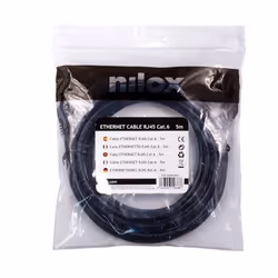 Nilox NXCRJ4503 câble de réseau Noir 5 m Cat6 U/UTP (UTP)