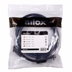 Nilox NXCVGA01 câble VGA 1,8 m VGA (D-Sub) Noir