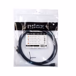Nilox NXCUSBC01 câble USB 1,8 m USB C USB A Noir