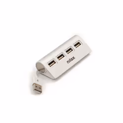 Nilox HUB 4 PORTE USB 2.0 ALLUMINIO 480 Mbit/s Gris