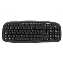Nilox TECLADO MULTIMEDIA USB ESPANOL clavier Souris incluse QWERTY Espagnole Noir