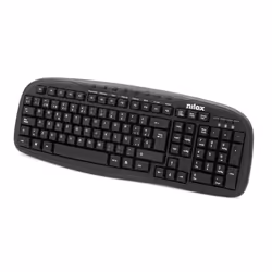 Nilox TECLADO MULTIMEDIA USB ESPANOL clavier Souris incluse QWERTY Espagnole Noir