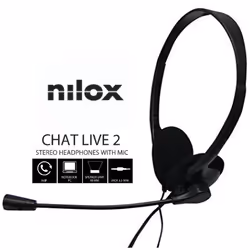 Nilox CHAT LIVE 2, Appels/Musique, 10 - 22000 Hz, Écouteurs, Noir