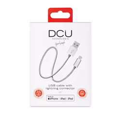 DCU Advance Tecnologic 34101205, 1 m, Lightning, USB A, Mâle, Mâle, Argent