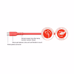 DCU Advance Tecnologic 30402080 câble USB 1 m USB 2.0 USB A USB C Rouge