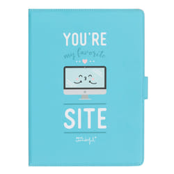Mr. Wonderful You Are My Favorite Site 10.1" Folio Bleu