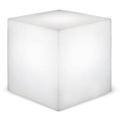 Newgarden - cuby 20 cm Cube lumineuse décorative très résistante. Charge solaire et lumière led rvb. Fabriqué en Espagne