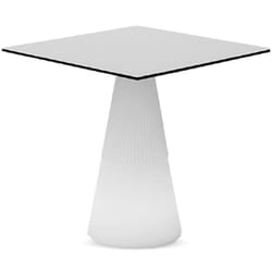 Itaca 60 Table basse de 60 cm de haut avec lumière et recharge solaire ou par batterie pour une utilisation intérieure et extérieure. Lumière rgb