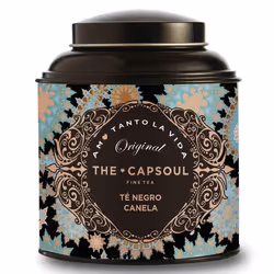 The Capsoul 8436561730254, Thé noir, 100 g, 80% té negro, 18% canela, aroma de canela.