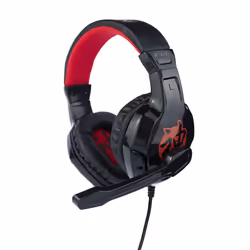 FR-TEC FT2001, Avec fil, Jouer, Casque, Noir, Rouge