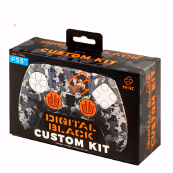 FR-TEC PS5 CUSTOM KIT DIGITAL BLACK, Régler, PlayStation 5, Camouflage, Silicone, Sony, PS5 DualSense