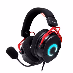 FR-TEC Enso, Avec fil, Jouer, Casque, Noir, Rouge