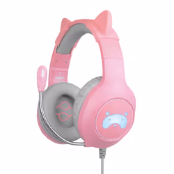 FR-TEC Tanooki, Avec fil, Jouer, 290 g, Casque, Gris, Rose