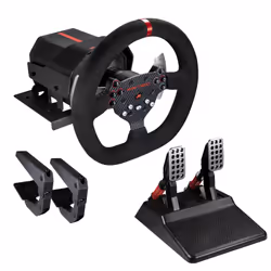 FR-TEC FT7015, Volant + pédales, PC, PlayStation 4, Xbox One, Xbox Series S, Xbox Series X, Croix directionnelle, Avec fil, N ...