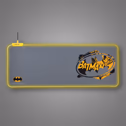 FR-TEC BATPCMPAD tapis de souris Tapis de souris de jeu Noir, Gris, Jaune - Vue supplémentaire 4