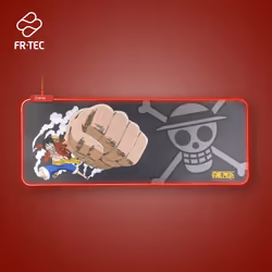 FR-TEC OP4003 tapis de souris Tapis de souris de jeu Noir, Gris, Rouge, Jaune