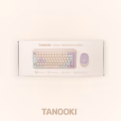 TANOOKI TNK4001 clavier Souris incluse Maison USB + Bluetooth QWERTY Anglais, Espagnole Crème