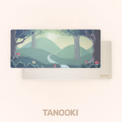 TANOOKI TNK4002 tapis de souris Tapis de souris de jeu Crème, Vert, Pin