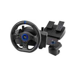 Blade BL7002 accessoire de jeux vidéo Noir, Bleu USB Volant + pédales + levier de vitesse PC, PlayStation 5