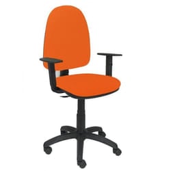 Chaise de bureau ergonomique - PIQUERAS Y CRESPO - Modèle 04CPBALI308B10 - Tissu BALI - Orange - Bras réglables