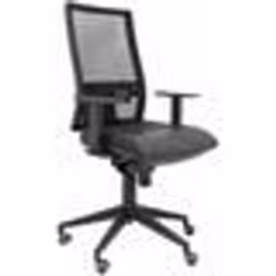 Chaise de Bureau - PIQUERAS Y CRESPO - Modèle SSPNESC - Noir - Plastique - Réglable en hauteur