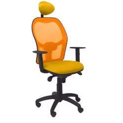Chaise Jorquera orange mesh bali jaune siège avec appui-tête fixe