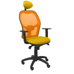 Chaise Jorquera orange mesh bali jaune siège avec appui-tête fixe
