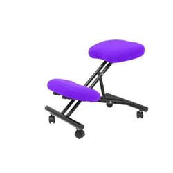 Tabouret de bureau ergonomique - PIQUERAS Y CRESPO - Mahora - Tissu lilas BALI - Repose-genoux - Réglable