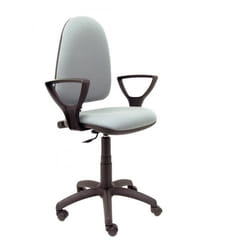 Modelo Ayna - Silla De Oficina Ergonómica Con Mecanismo De Contacto Permanente Y Regulable En Altura - Asiento Y Respaldo Tapizados En Tejido Bali Color Gris.