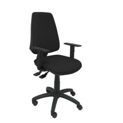 Siège de bureau ergonomique - PIQUERAS Y CRESPO - BALI - Mécanisme synchro - Réglable en hauteur - Tissu noir