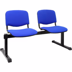 PIQUERAS Y CRESPO Banc biplace et structure en fer noir Conception robuste qui s'adapte à toute salle d'attente intérieure. L ...